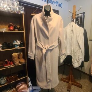 Dynamite Elegant Cream Trench Coat